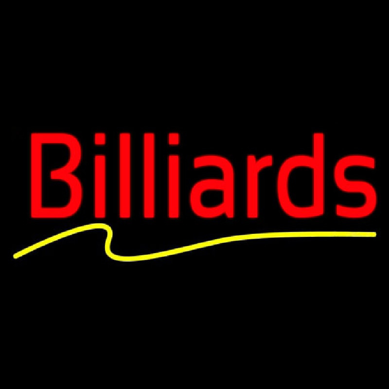 Billiards Yellow Line Neon Sign