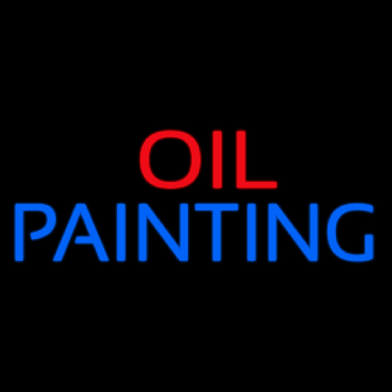 Block Oil Painting Neon Sign