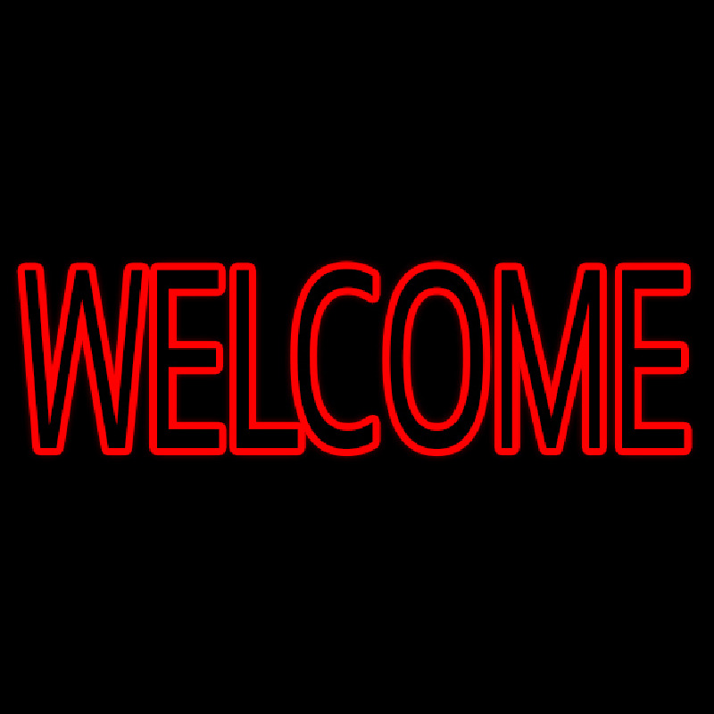 Block Welcome Neon Sign