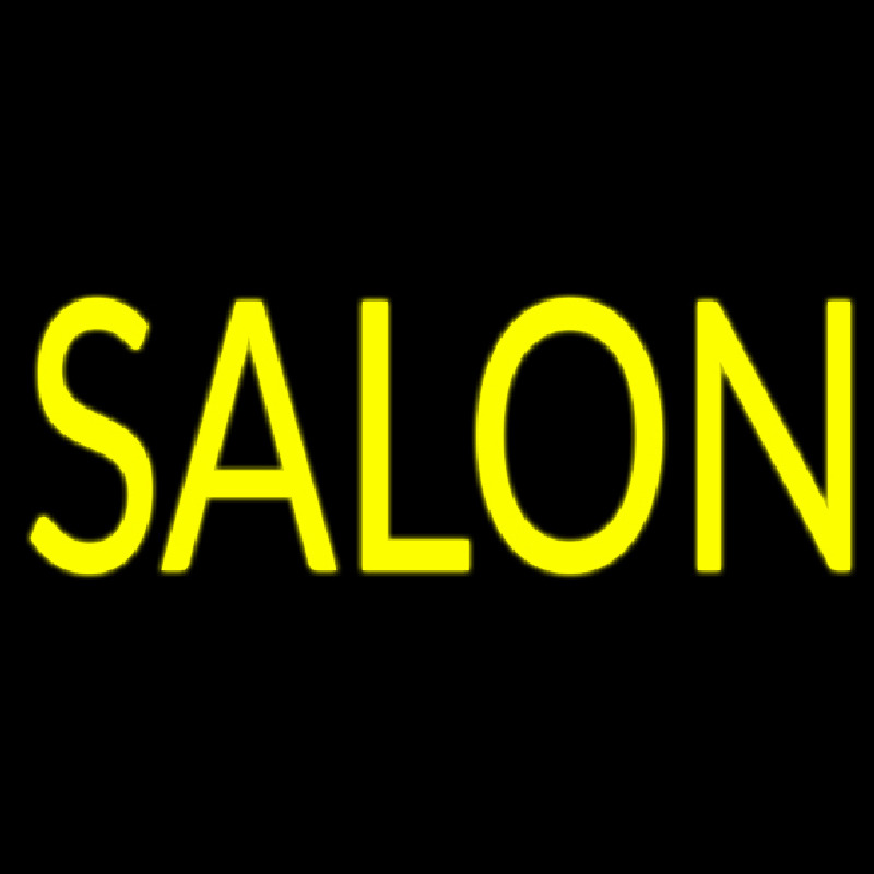 Block Yellow Salon Neon Sign