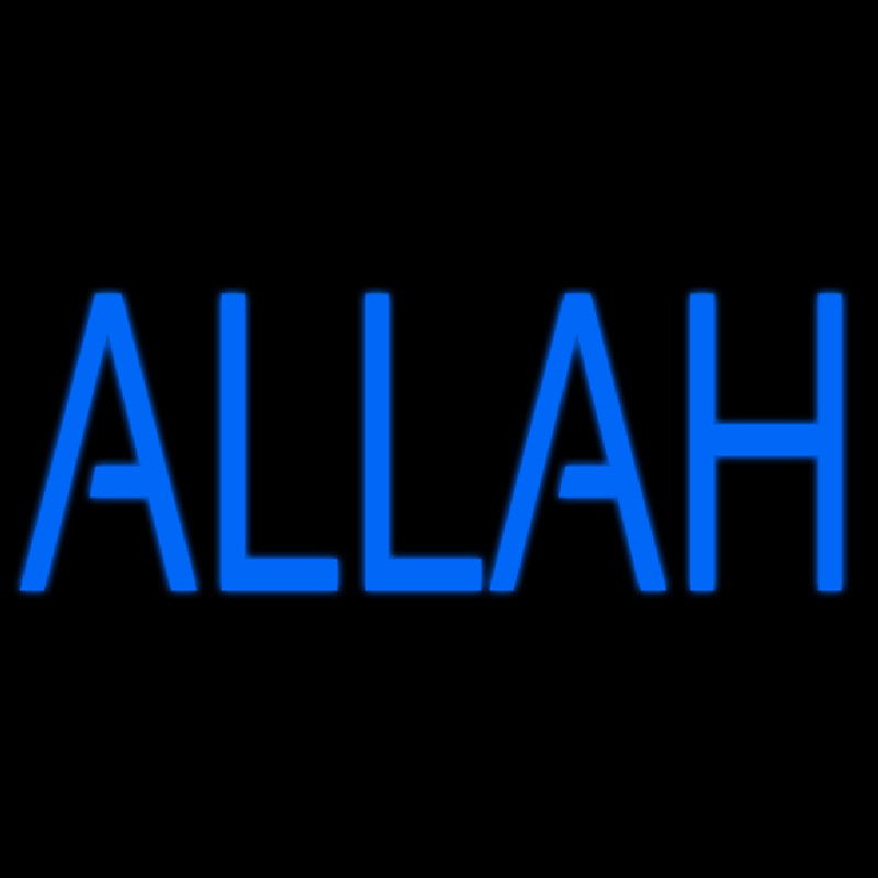 Blue Allah Neon Sign