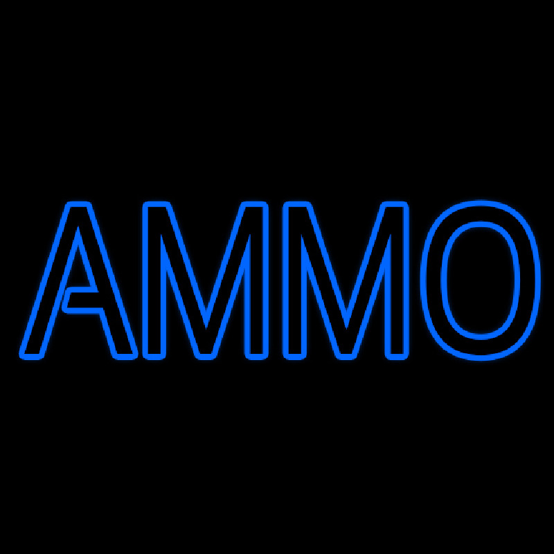 Blue Ammo Neon Sign