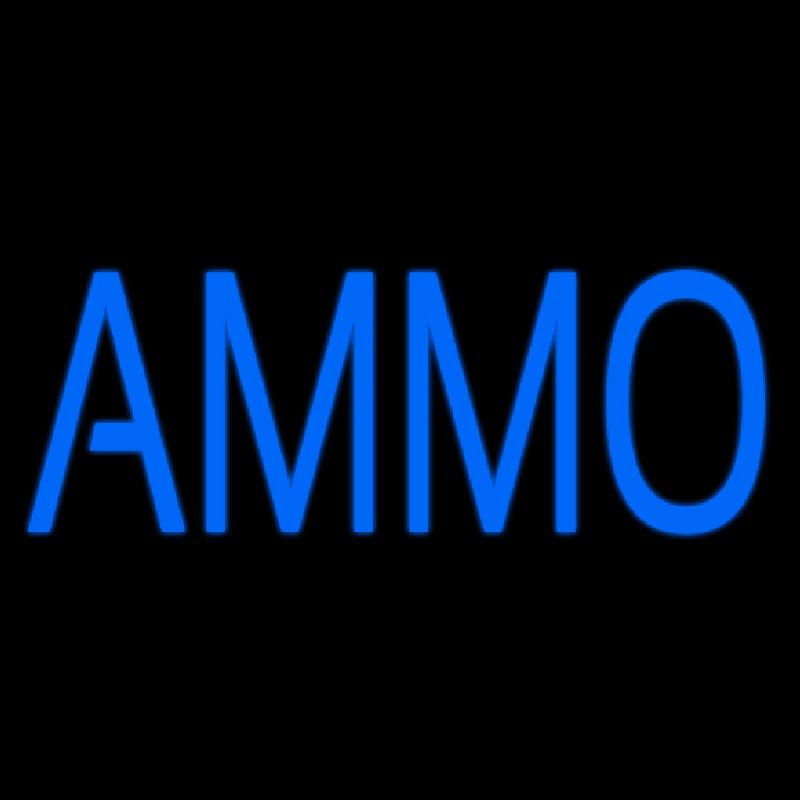 Blue Ammo Neon Sign