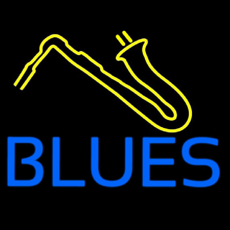 Blue Blues Yellow Sa ophone Neon Sign