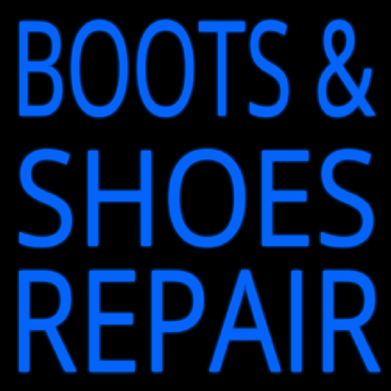 Blue Boots And Shoes Repair Neon Sign