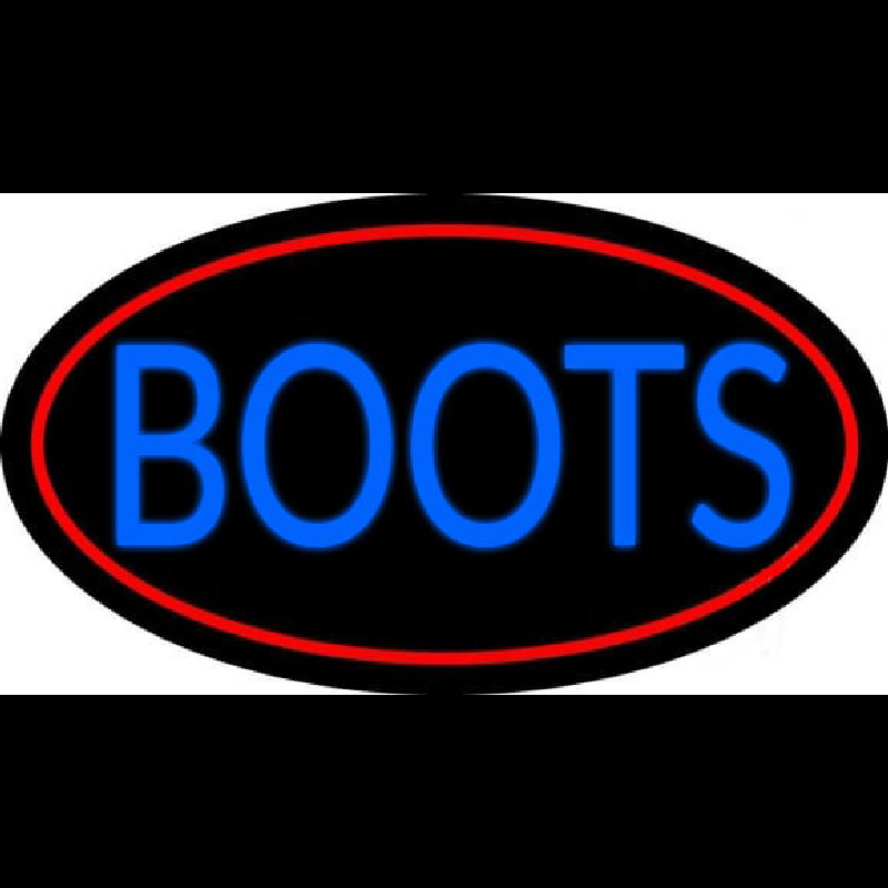 Blue Boots With Red Border Neon Sign