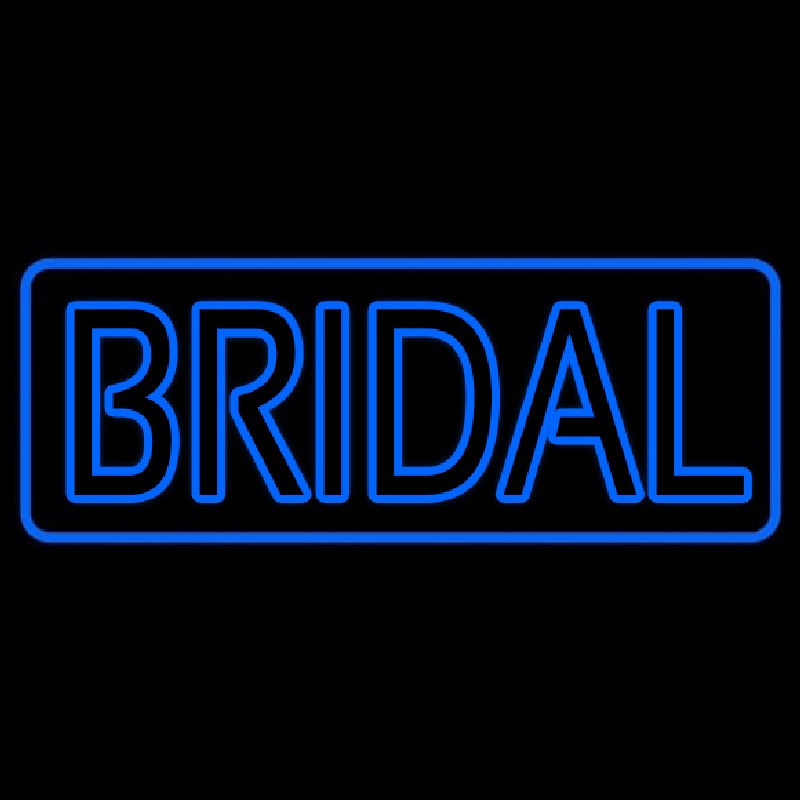Blue Border Bridal Block Neon Sign