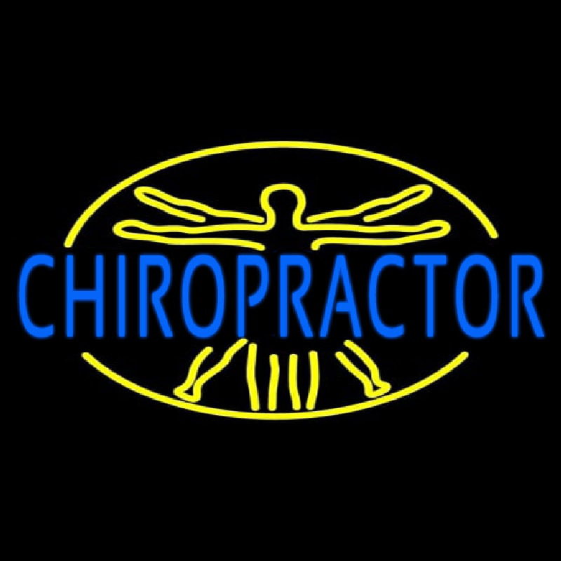 Blue Chiropractor Neon Sign