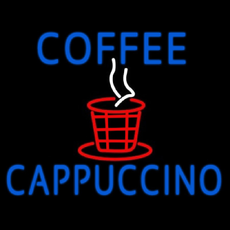 Blue Coffee Cappuccino Neon Sign