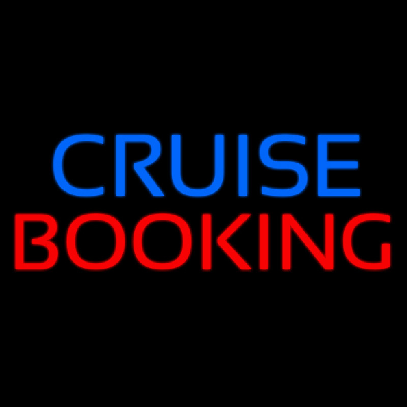 Blue Cruise Red Booking Neon Sign