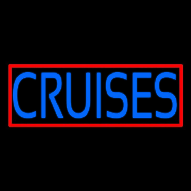 Blue Cruises With Red Border Neon Sign