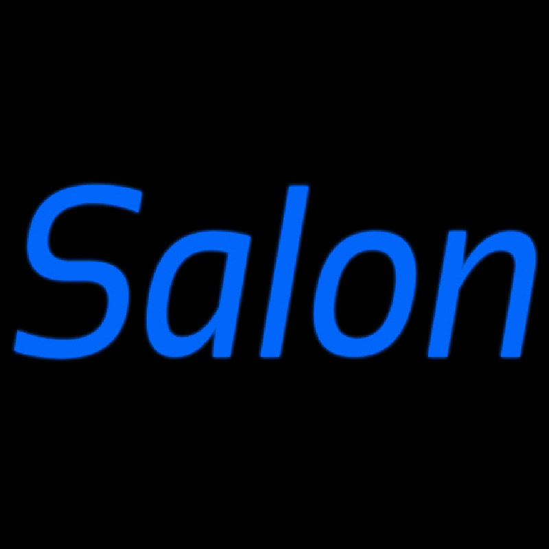 Blue Cursive Salon Neon Sign