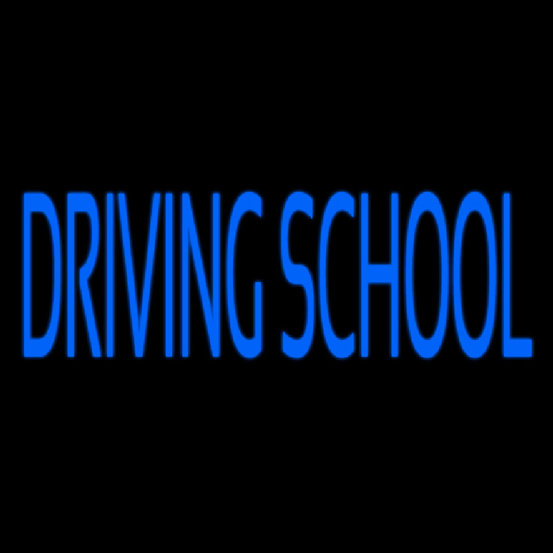 Blue Driving School Neon Sign