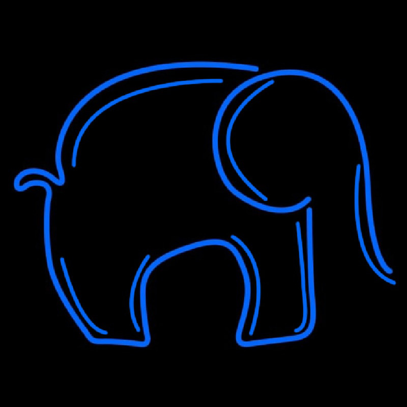 Blue Elephant Neon Sign