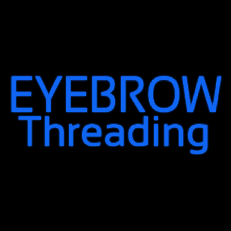 Blue Eyebrow Threading Neon Sign