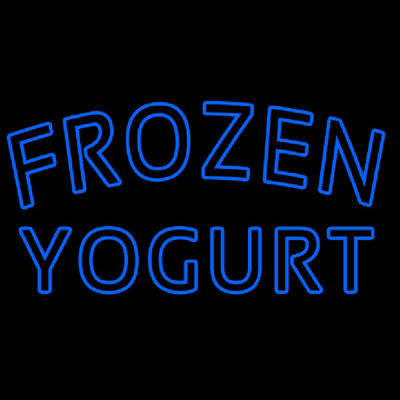 Blue Frozen Yogurt Neon Sign