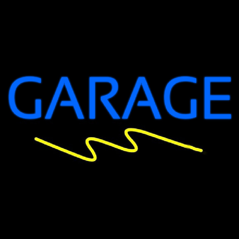 Blue Garage Neon Sign