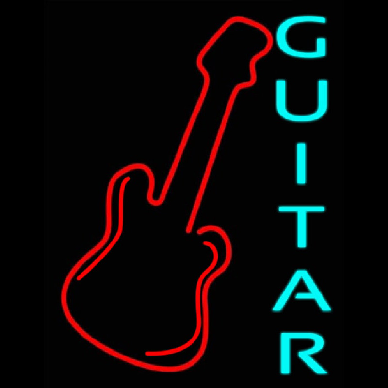 Blue Guitar 2 Neon Sign