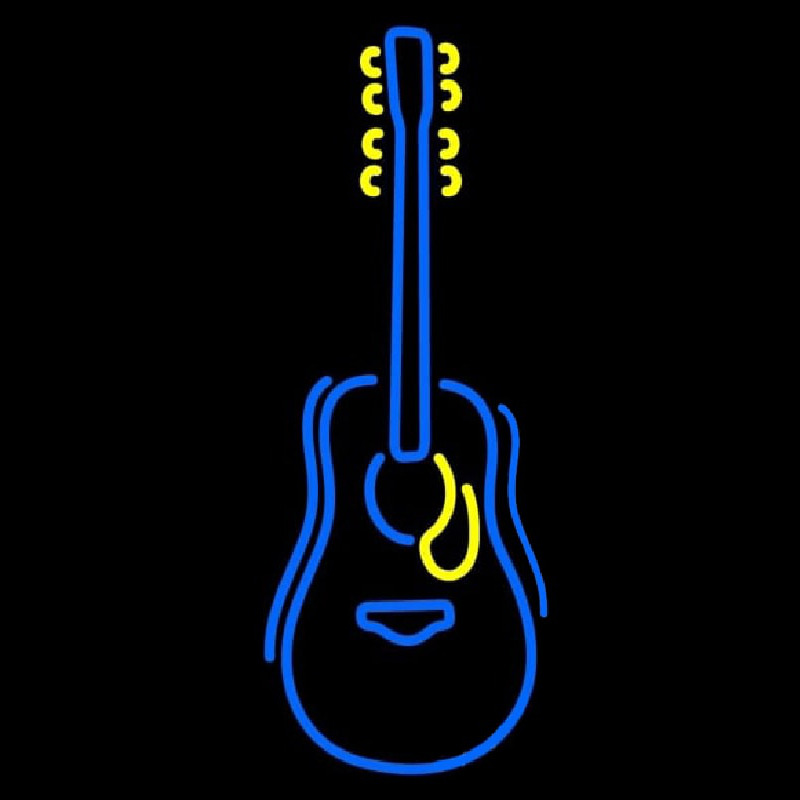 Blue Guitar Logo Neon Sign