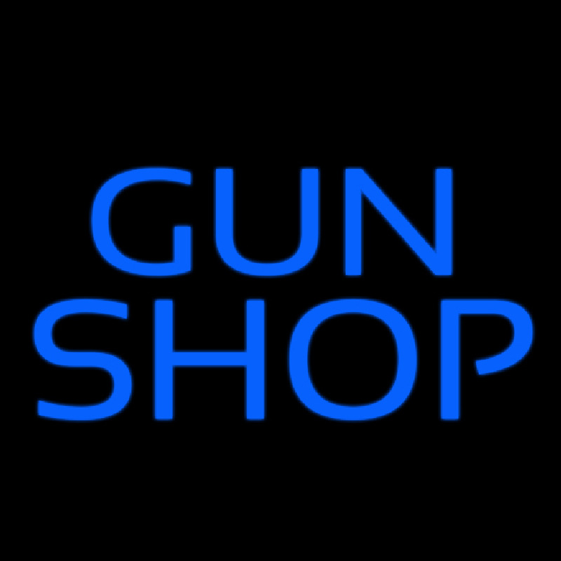 Blue Gun Shop Neon Sign