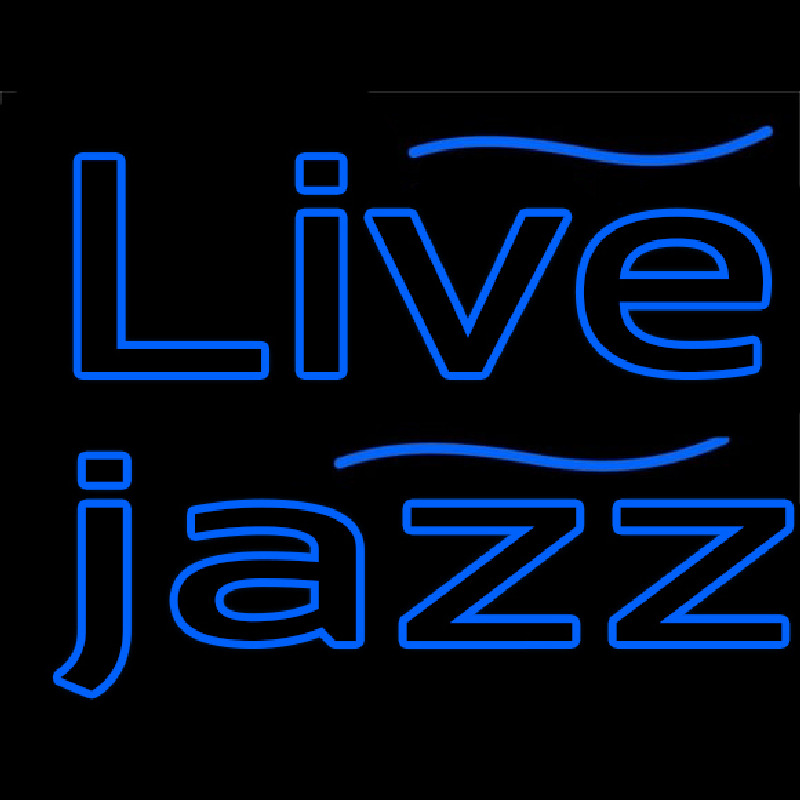 Blue Live Jazz 1 Neon Sign