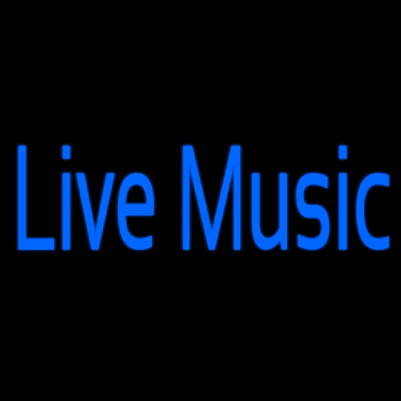 Blue Live Music Neon Sign