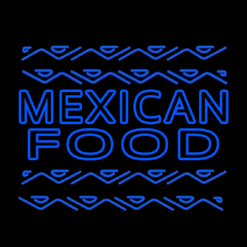 Blue Mexican Food Outdoor Neon Sign