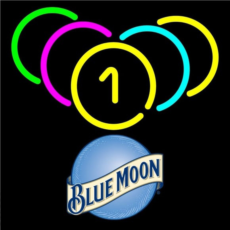 Blue Moon Billiard Rack Pool Beer Sign Neon Sign