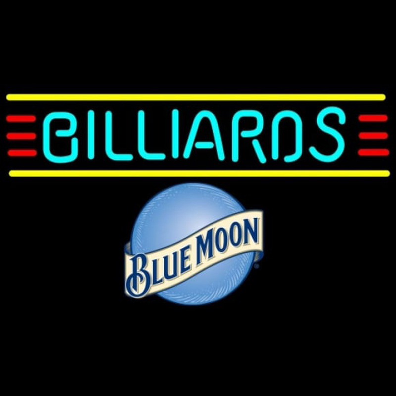 Blue Moon Billiards Te t Borders Pool Beer Sign Neon Sign