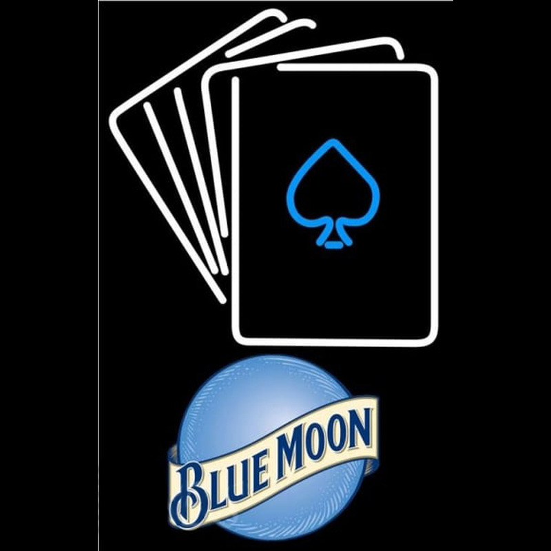 Blue Moon Cards Beer Sign Neon Sign