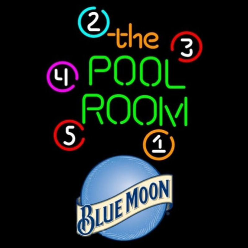 Blue Moon Pool Room Billiards Beer Sign Neon Sign