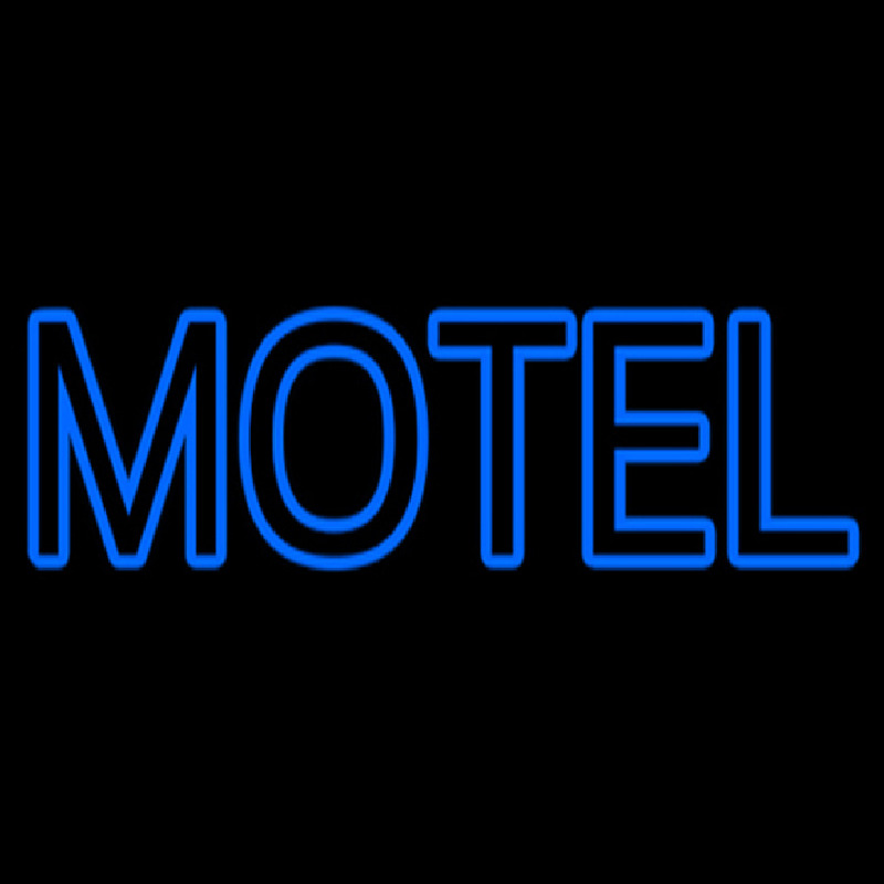 Blue Motel Double Stroke Neon Sign