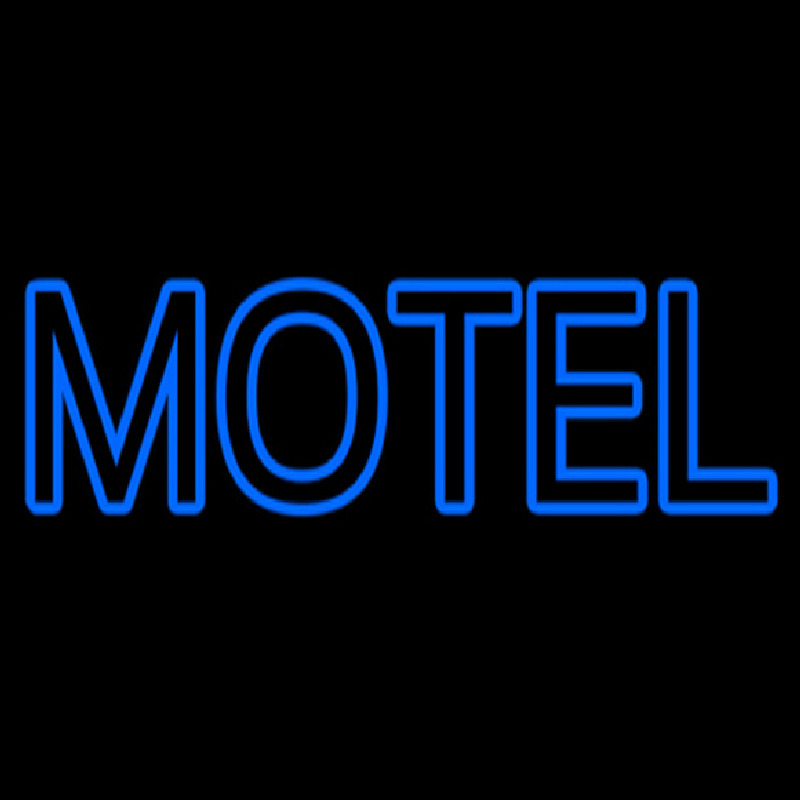 Blue Motel Double Stroke Neon Sign