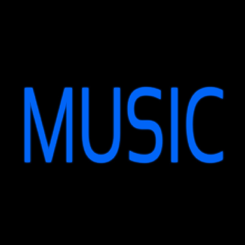 Blue Music Block 1 Neon Sign