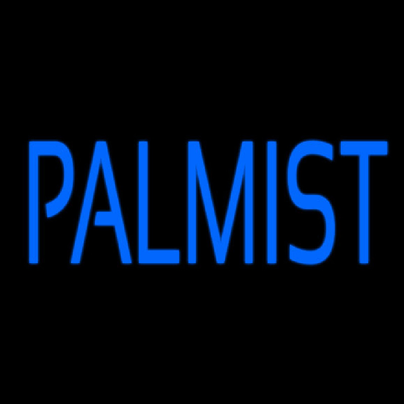 Blue Palmist Block Neon Sign