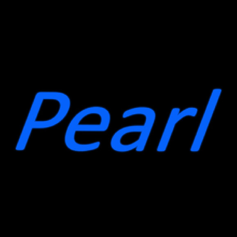 Blue Pearl Cursive Neon Sign