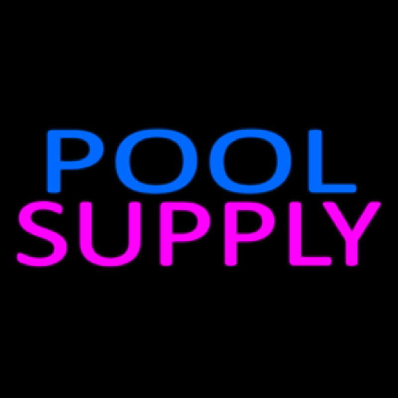 Blue Pool Pink Supply Neon Sign