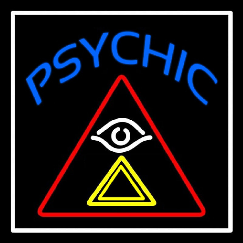 Blue Psychic Logo Neon Sign