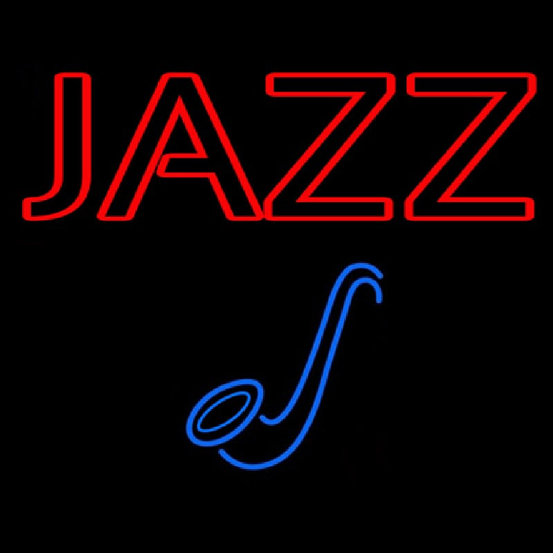 Blue Sa ophone Red Jazz Block Neon Sign