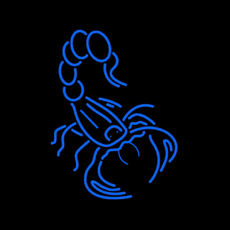 Blue Scorpion Logo Neon Sign