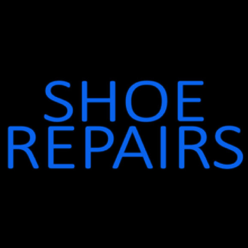 Blue Shoe Repairs Neon Sign