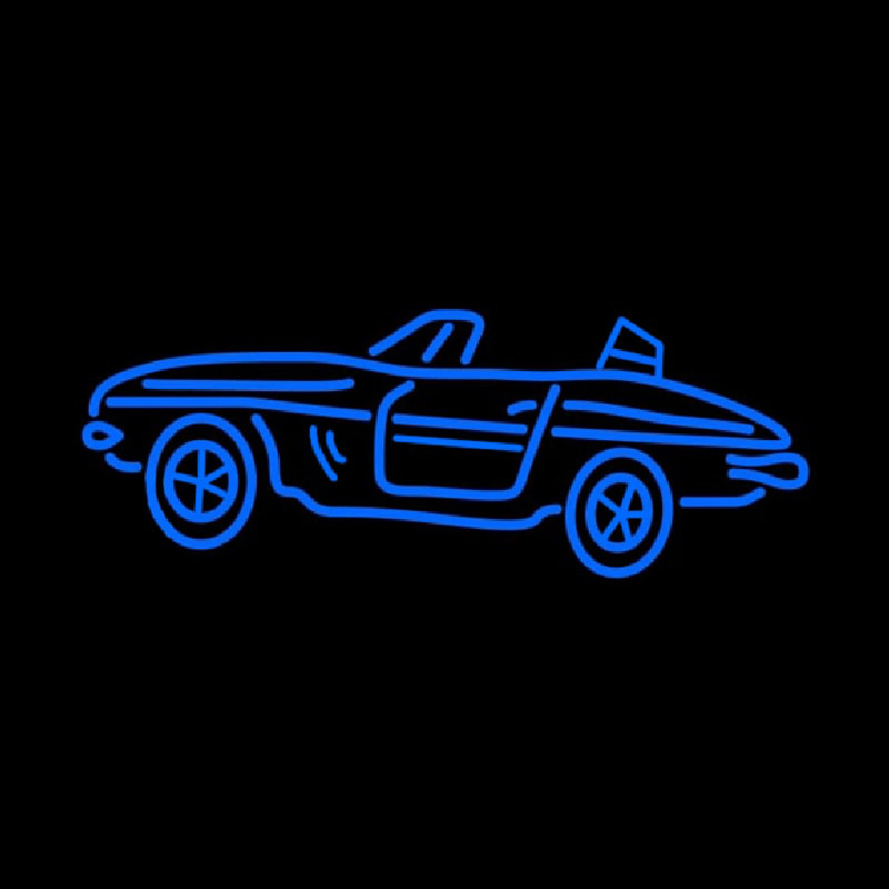 Blue Sport Car Neon Sign