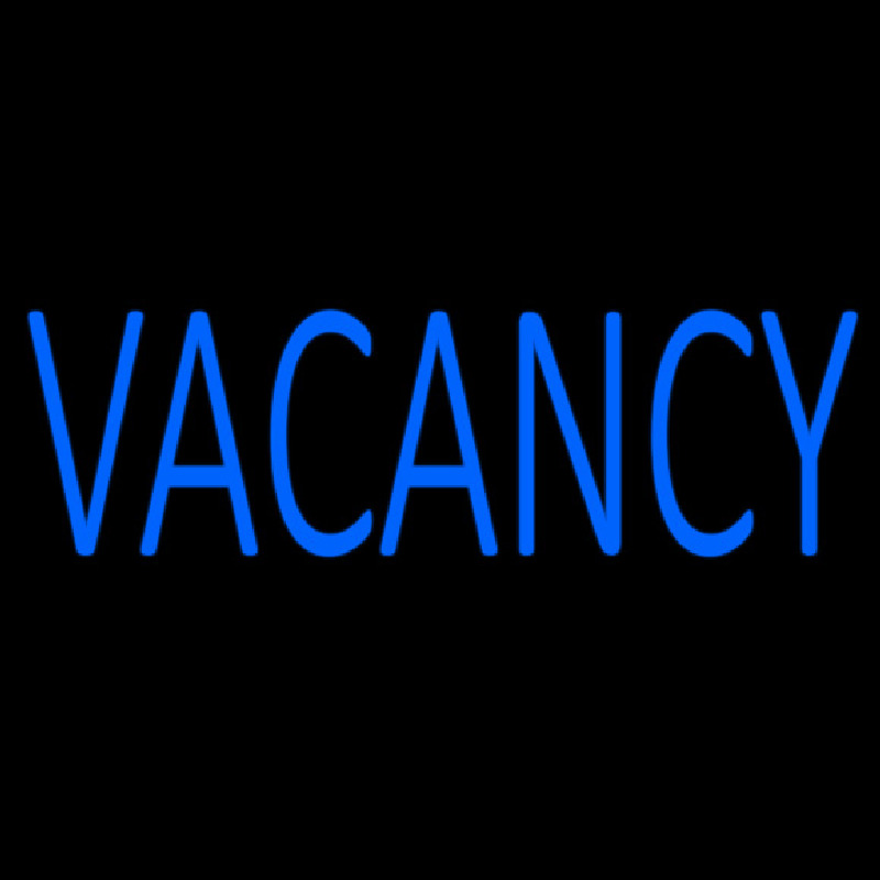 Blue Vacancy Neon Sign