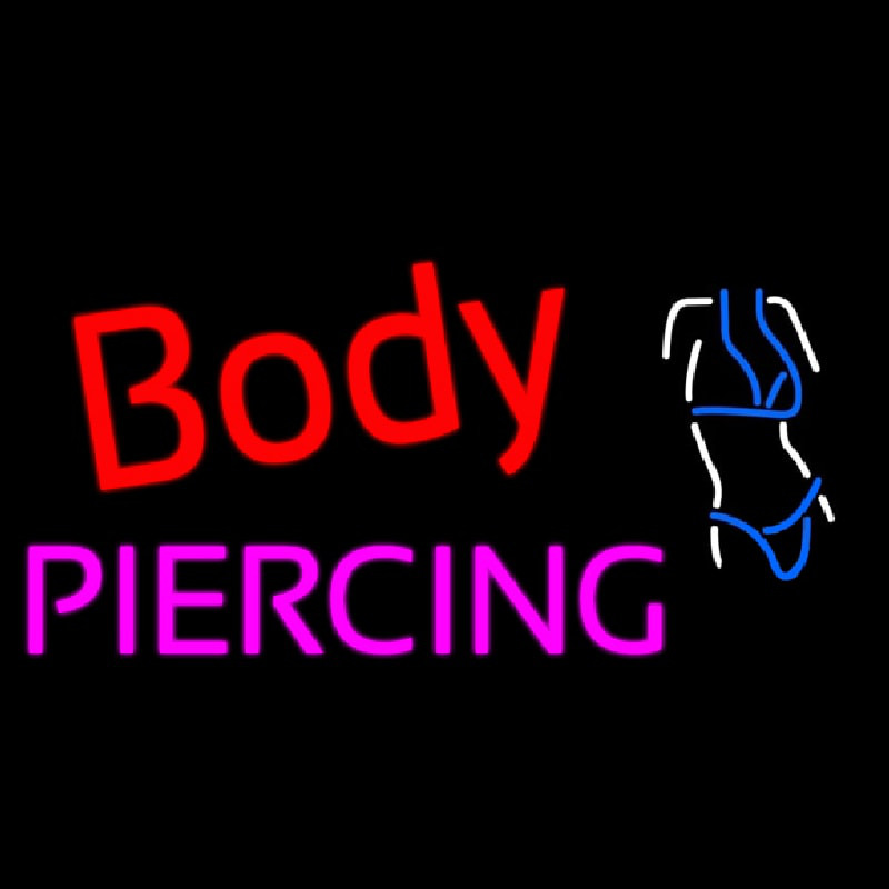 Body Piercing Logo Neon Sign
