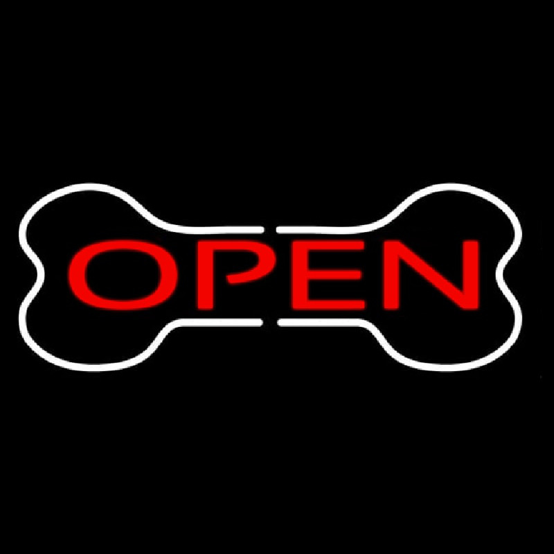 Bone Logo Open Neon Sign