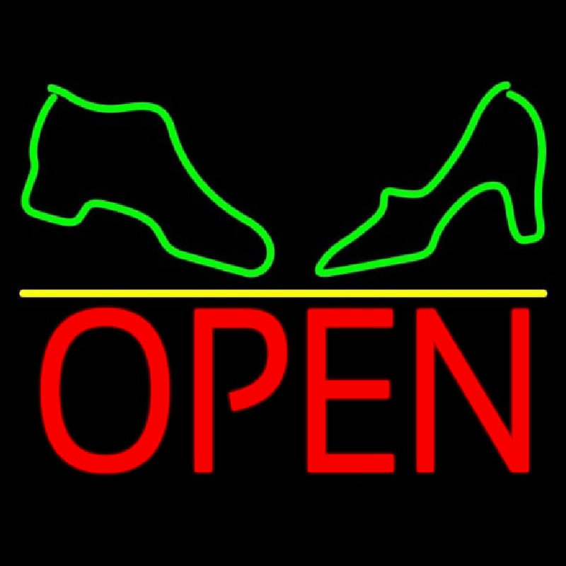 Boot And Sandal Open Neon Sign