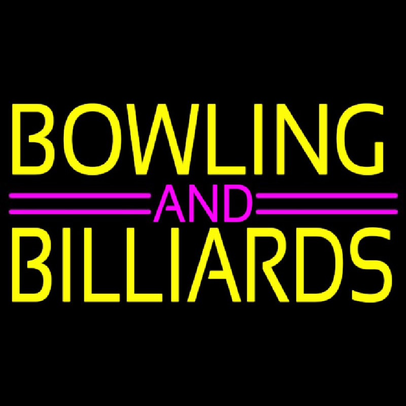 Bowling And Billiards 1 Neon Sign