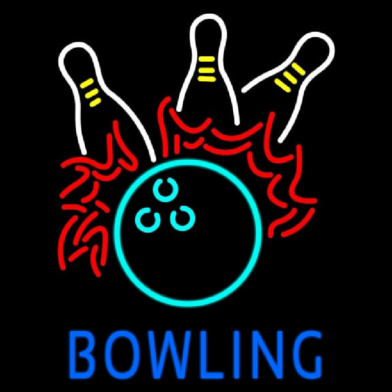 Bowling Fire Neon Sign