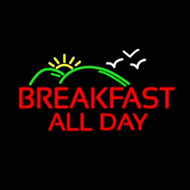 Breakfast All Day Neon Sign