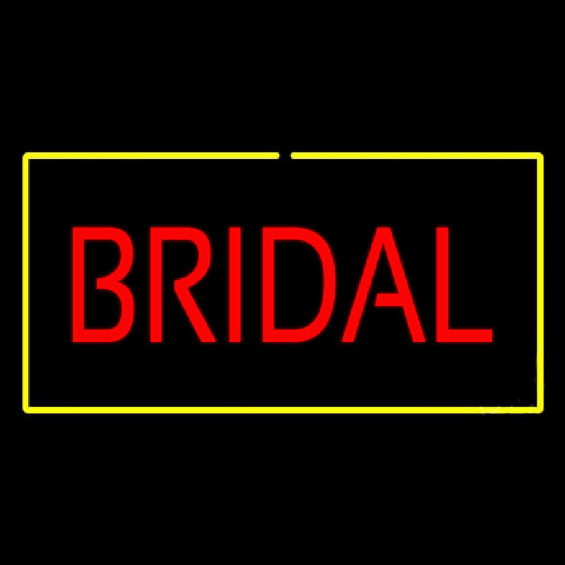 Bridal Rectangle Yellow Neon Sign